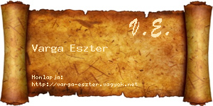 Varga Eszter névjegykártya